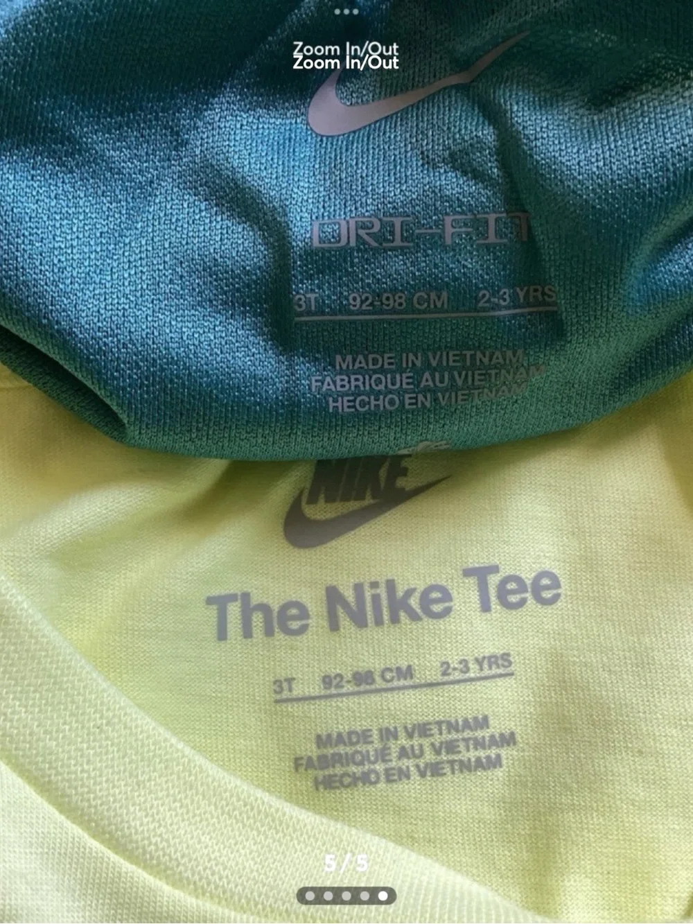 Nike Girls' Neon Yellow Tee with Teal & Yellow Patterned Shorts - Picture 5 of 5
